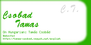 csobad tamas business card